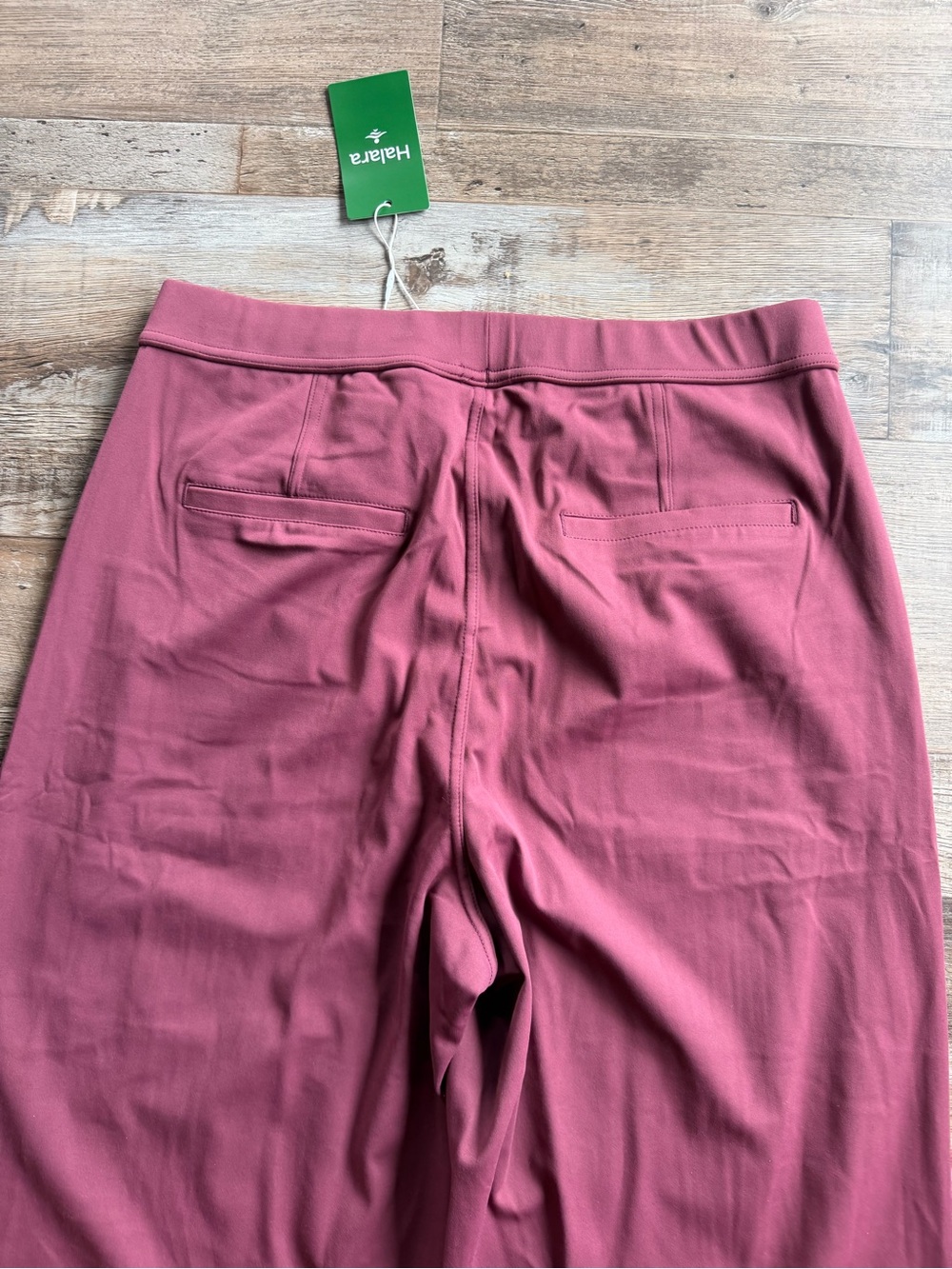 HALARA Women's Wide-Leg Pants in burgundy- great Fall color!